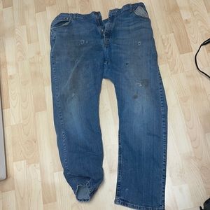 Wrangler blue jeans, worn by a Montana rancher